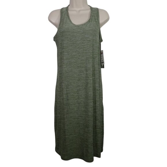 32 Degrees Cool Gray Sleeveless Racerback Tank Dress Women Size M Built-In Bra - Picture 1 of 8